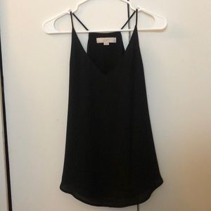 Black dressy tank - LOFT petite XS